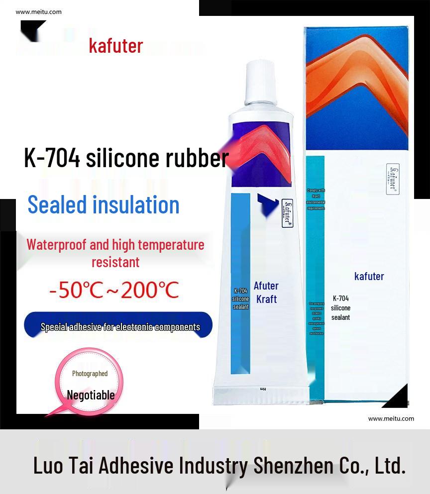 Kaft K-704 Silicone Sealant 45g, Black/White (705 Adhesive) White L-704
