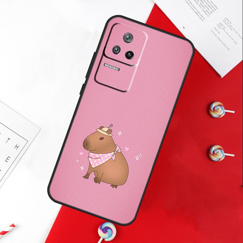 Cute Capybara Cover For Xiaomi 14T 11T 12T 13T Pro 13 14 15 Ultra POCO X7 Pro X3 X5 X6 F5 F6 M6 Pro Case