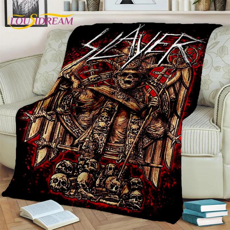 Heavy Metal Band Slayer Rock Blanket,Soft Throw Blanket for Home Bedroom Bed Sofa Picnic Travel Office Rest Cover Blanket Kids