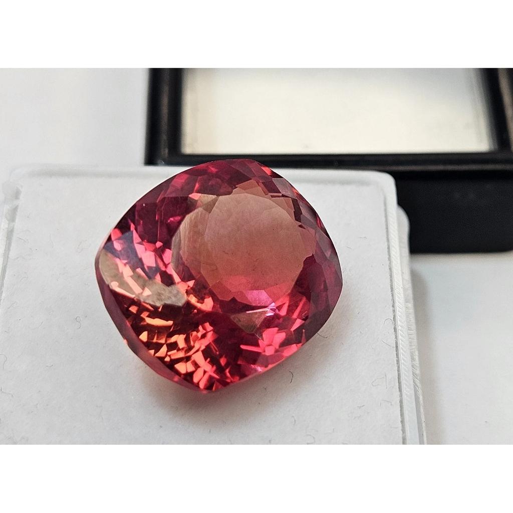 Natural Padparadscha Sapphire 17-18 Ct Cushion Cut Certified Beautiful Gemstone