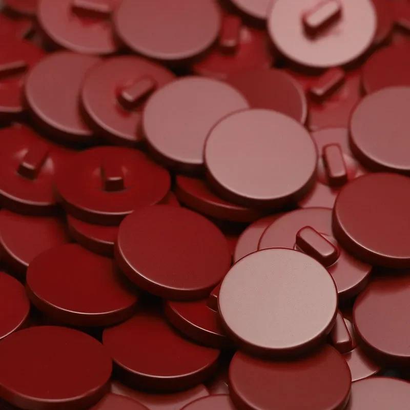 10pcs Beautiful Resin Buttons Solid Color Smooth Resin Round Shank Buttons Winter Coat Sewing Accessories