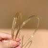 New Thin Gold Color Headbands Women Multilayer Alloy Hair Hoop Double Root Metal Hair Bands Hair Accessories Smooth Head Hoop