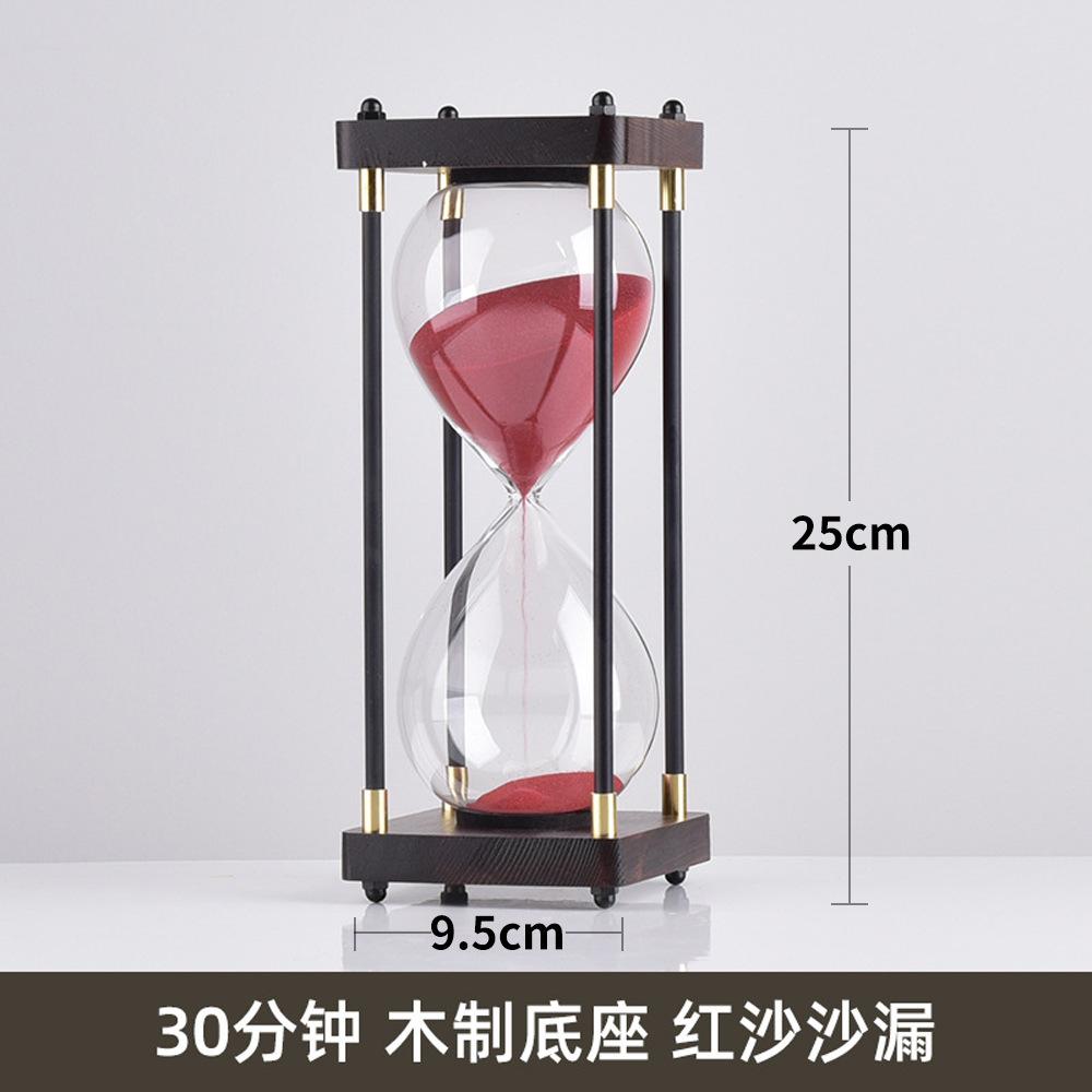 Glass Hourglass Timer 15 30 60 Minutes Kids Anti Fall Creative Retro Sand Timer Decor