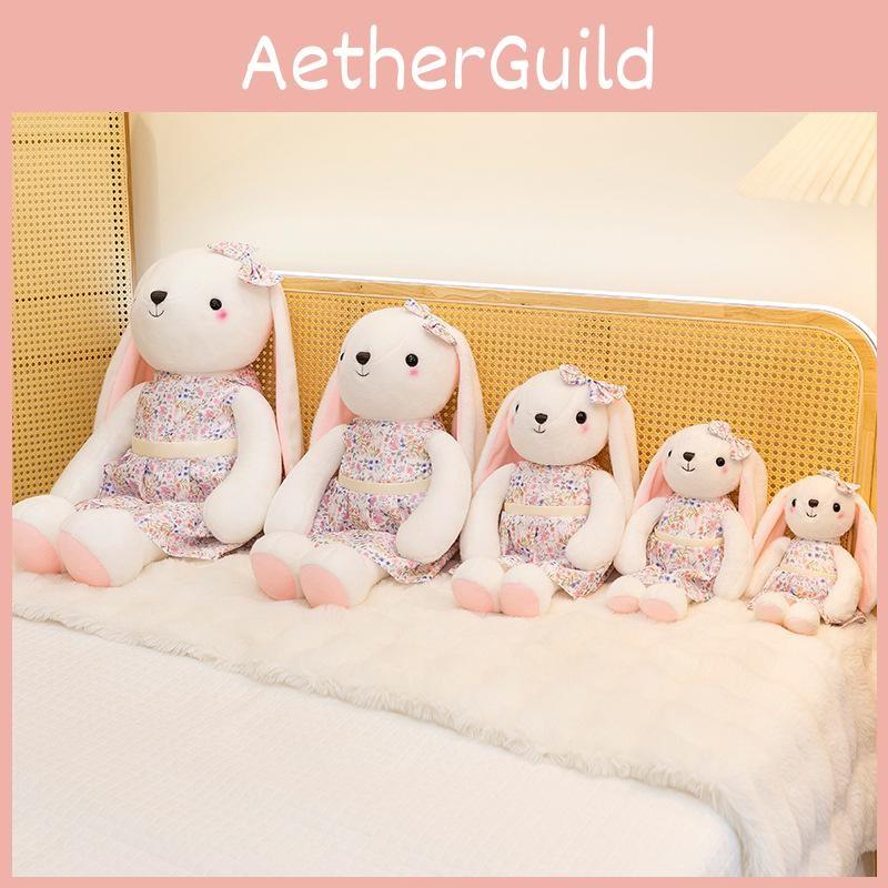 Rabbit Rural Plush Toy With Cute Floral Dress For Kids Fun And Gift Cotton Pp