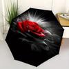 Rose, Automatischer Faltregenschirm 8 Rippen Leichtes Design, Langlebiger Eisenrahmen, Kompakt und Tragbar, Ideales Geburtstags- oder Weihnachtsgeschenk, Bu