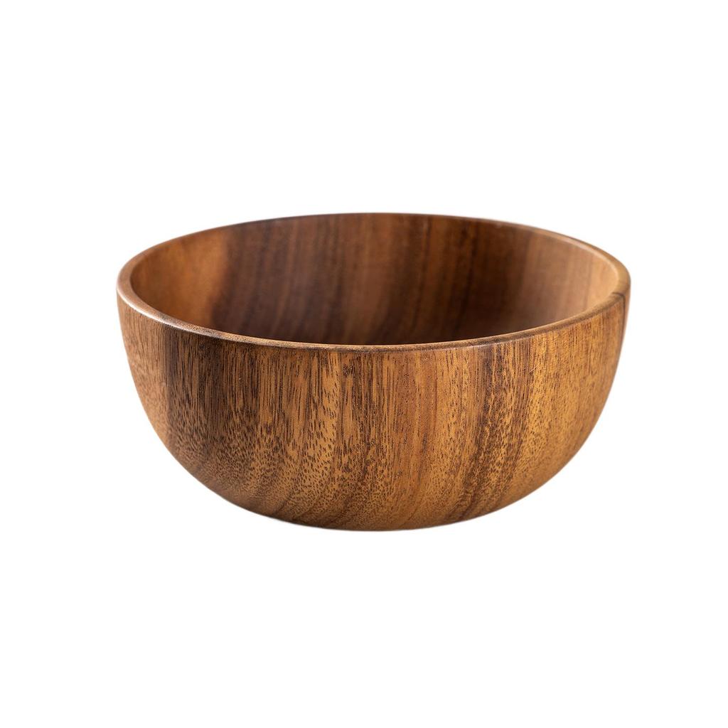 Large Japanese Acacia Wood Bowl - Salad, Rice, or Soup