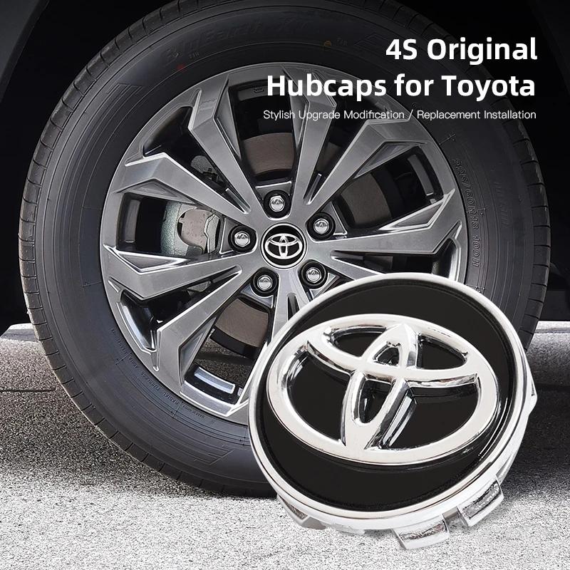 Toyota 2026 New Hub Caps 4Pcs 57/62mm Car Wheel Center Hub Caps Toyota Rav4 Aygo Yaris Corolla Camry Car Tir Car Sticker