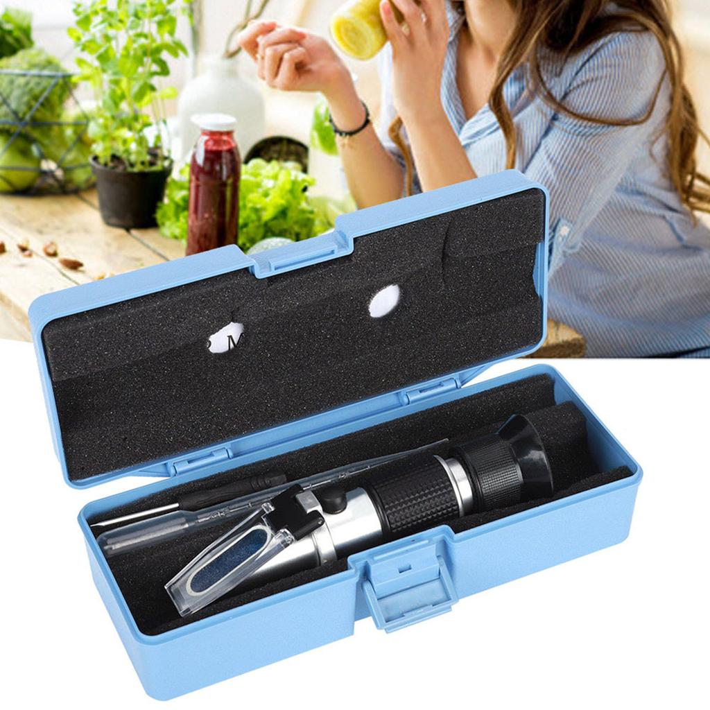 Refractometer Handheld High Accuracy Wine Dual Scale 040percent  Brix Liquid Measuring Equipment