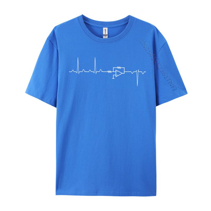 Electrical Engineering Heartbeat Inverter Custom Tshirts Discount Printing Cotton Men's Tops Tees Normal Top T-Shirts Wholesale