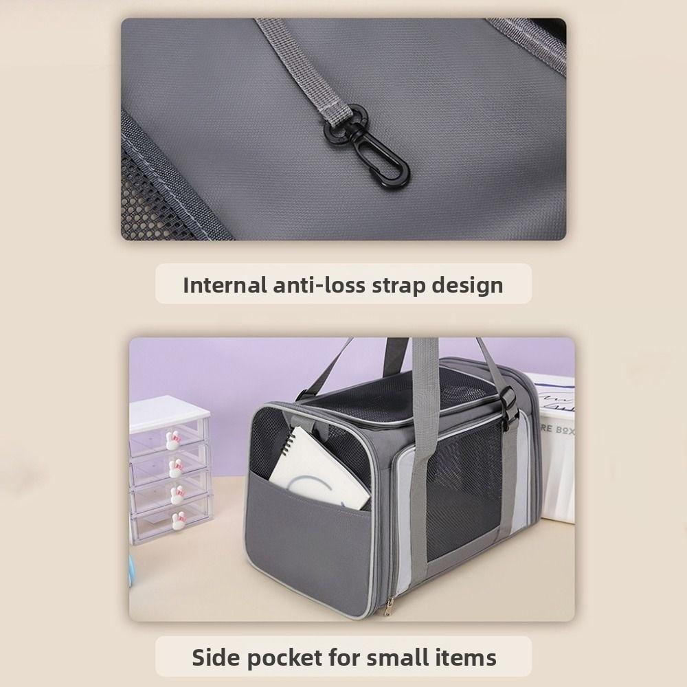 Durable Large Capacity Pet Carrying Bag Foldable Side Ventilated Pet Carrier Bag Breathable Pet Travel Bag Small Dogs Cats
