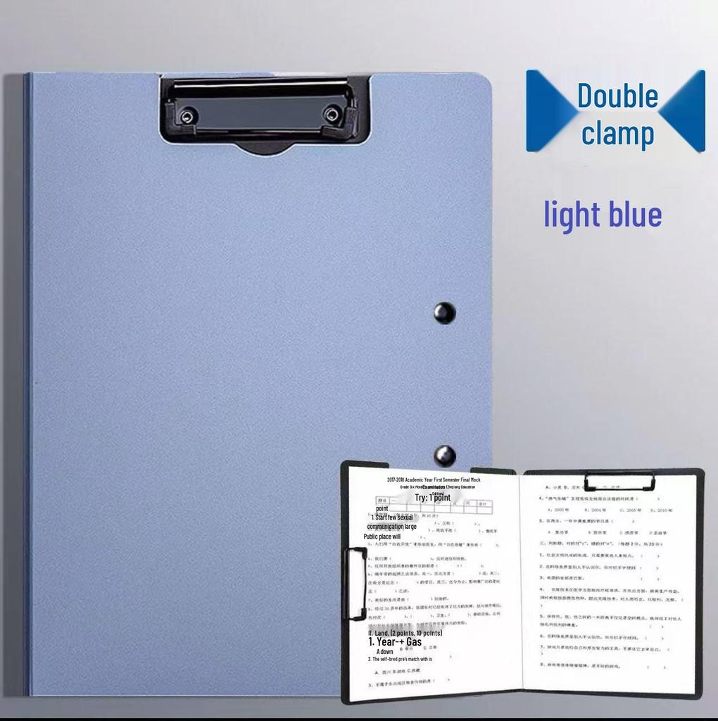 Double Clip Writing Board with Storage for A3/A4 Documents - Ideal for Students & Office Use