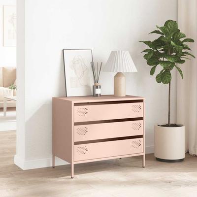 Sideboard Pink 68 X 39 X 58.5 Cm Cold Rolled Steel