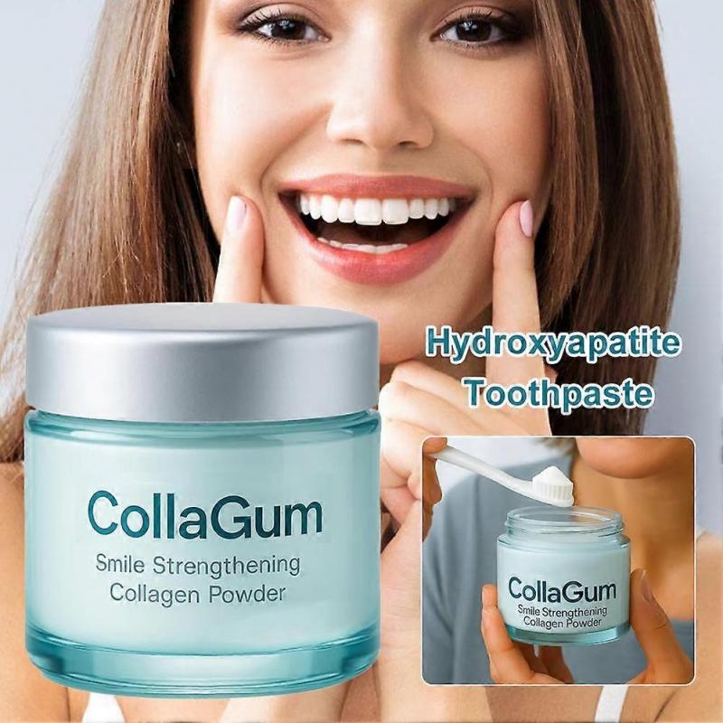 Kollagen Zahnpulver 60g Hydroxylapatit Zahnschmelz Stärkung Mundpflege