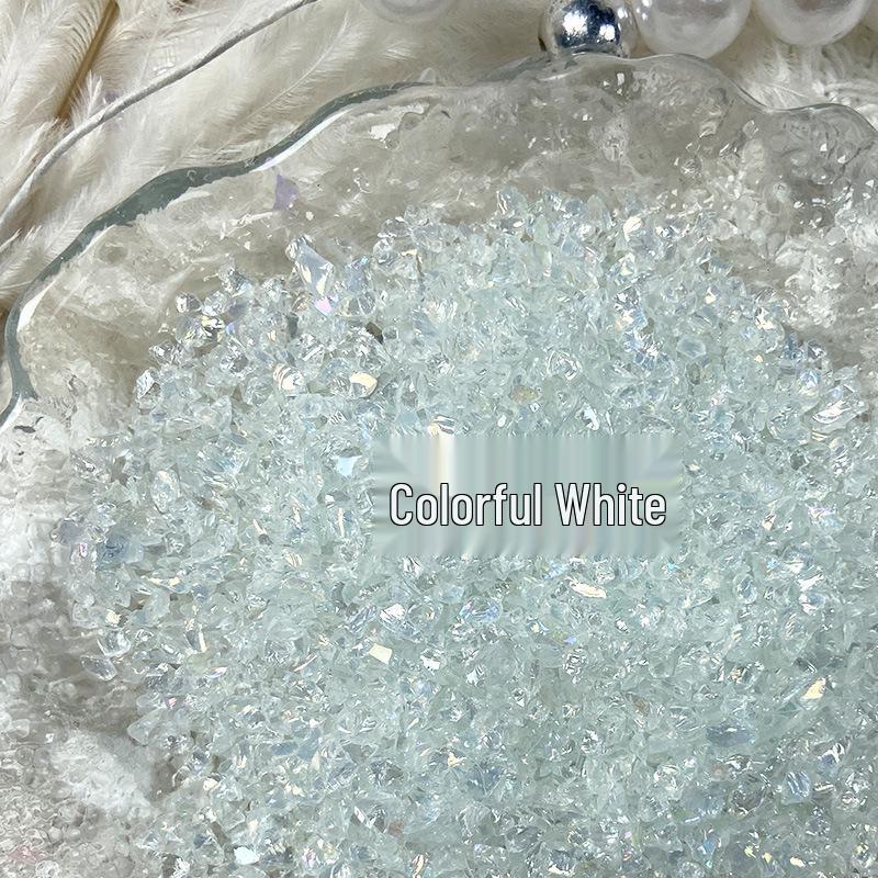 Handmade Iridescent Crushed Stone Nail Art Decorations Whole bag 450g