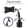 Adjustable Vehicle Cup Holder Mount For Smartphones And Tablets Up To 17inches With Secure Spring Clip