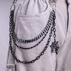 Punk Side Chain Trendsetting Halloween Cobweb Pant Jewelry Layered Body Chain Trousers Street Clothing Accessories