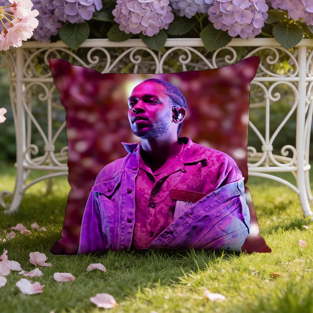 Rapper K-Kendrick Lamar Cushion Cover Home & Car Dual-Scene Pillow Cover: Reversible for Premium Comfort