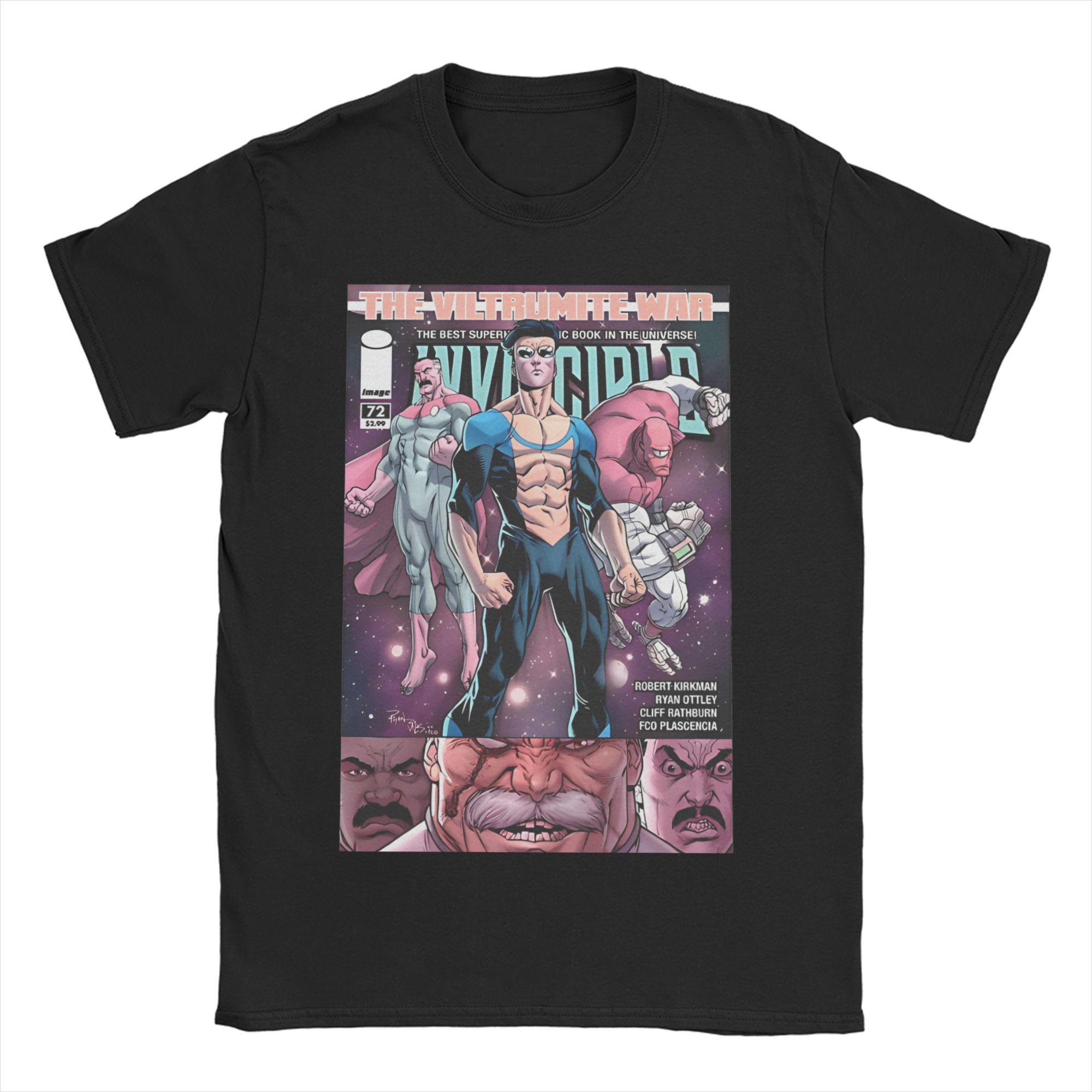 Comfortable season All Seasons Invincible Bloedspetter Logo T-shirt Voor Unisex Volwassenen Anime Puur Katoen T-shirts Korte Mouw Kleding L