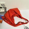 Japanese Solid Color Canvas Bag Female Large-Capacity Student Class Cloth Bag Trendy Casual Versatile Shoulder Messenger Bag