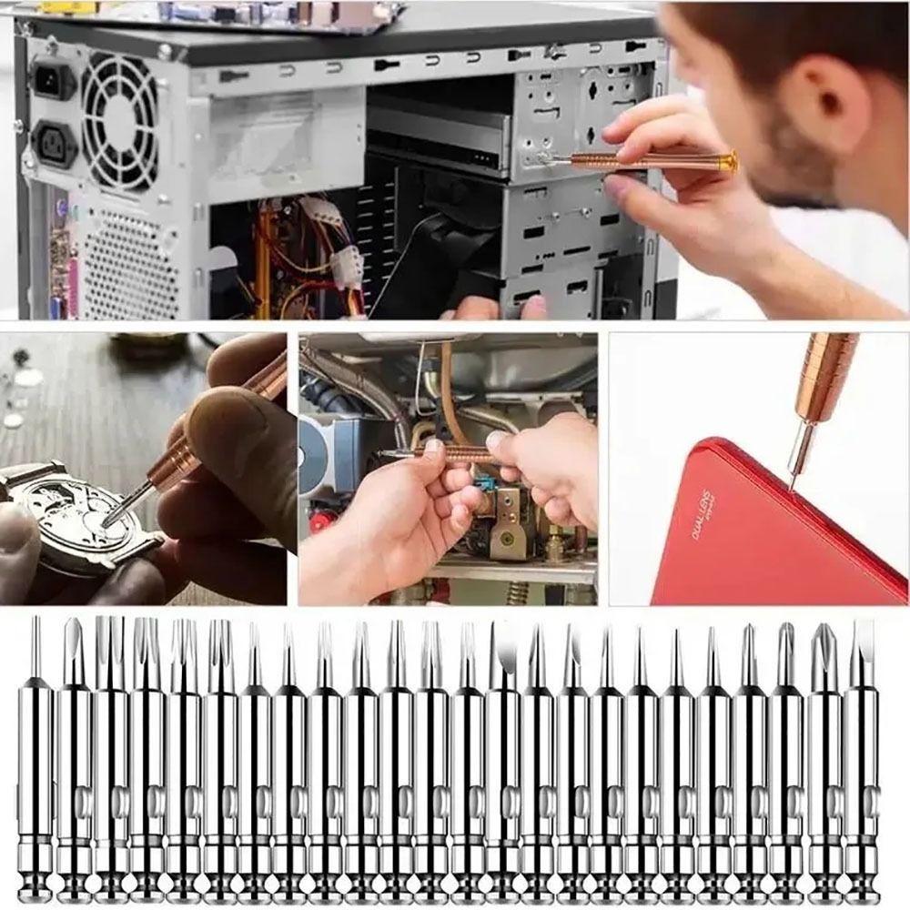 1Set Pocket Tools Screwdriver Set 25 In 1 Repair Tools Kit  for Camera Watch Tablet PC Repair