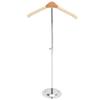 Adjustable Adult T Shirt Display Stand T Shape Clothes Hanging Rack Stainless Steel Frame Wooden Base Height 46.5-79 Cm Retail