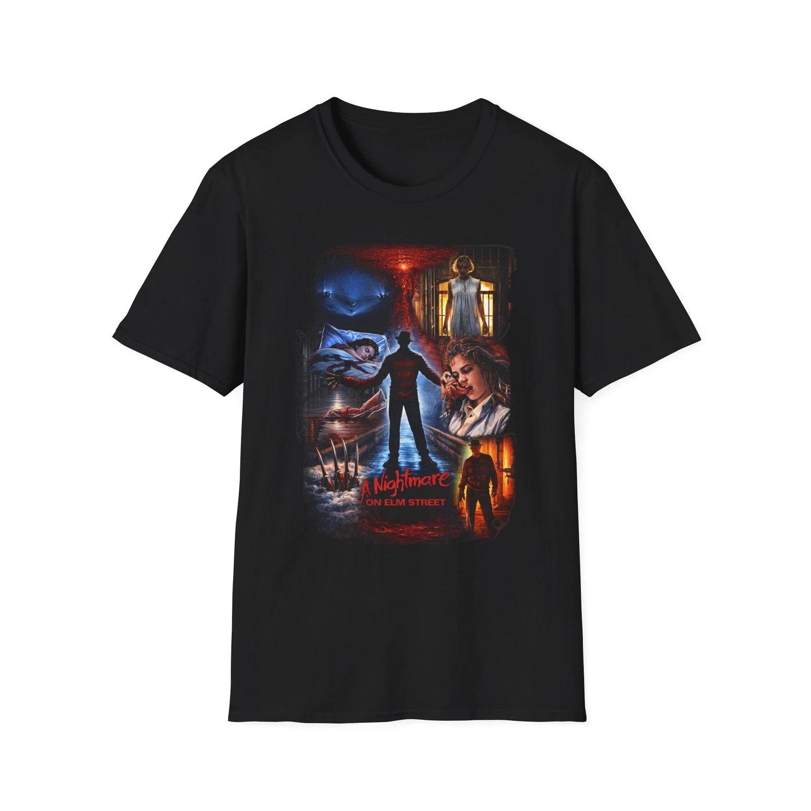 Original Nightmare on Elm street Collage T-Shirt | Nightmare Poster Graphic M