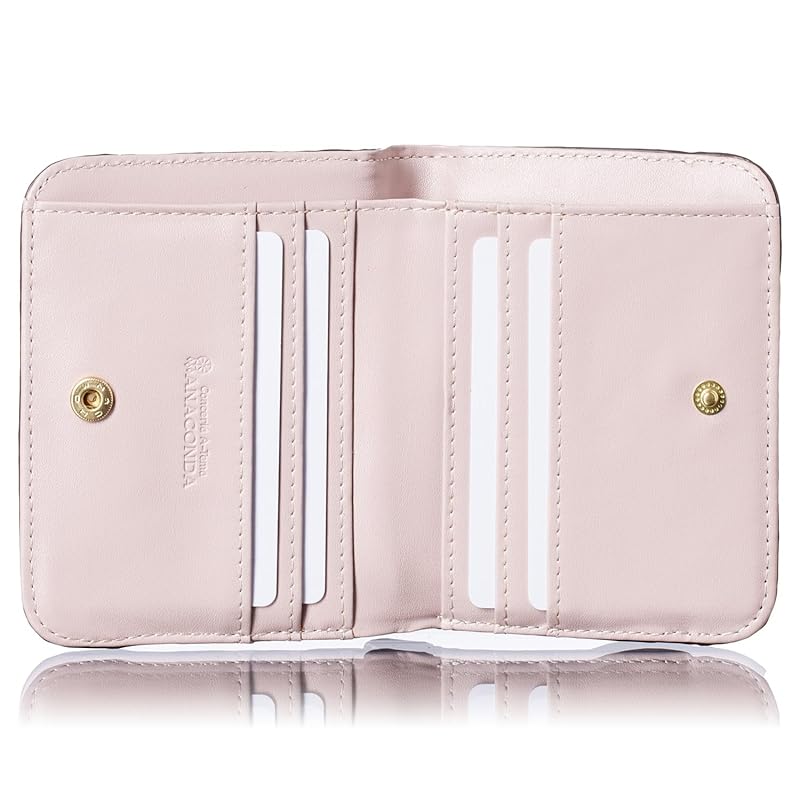 Made in Italy cowhide Anaconda Diamantina ladies bi-fold wallet BOX type coin purse money luck up feng shui money luck wallet present for gift boxed