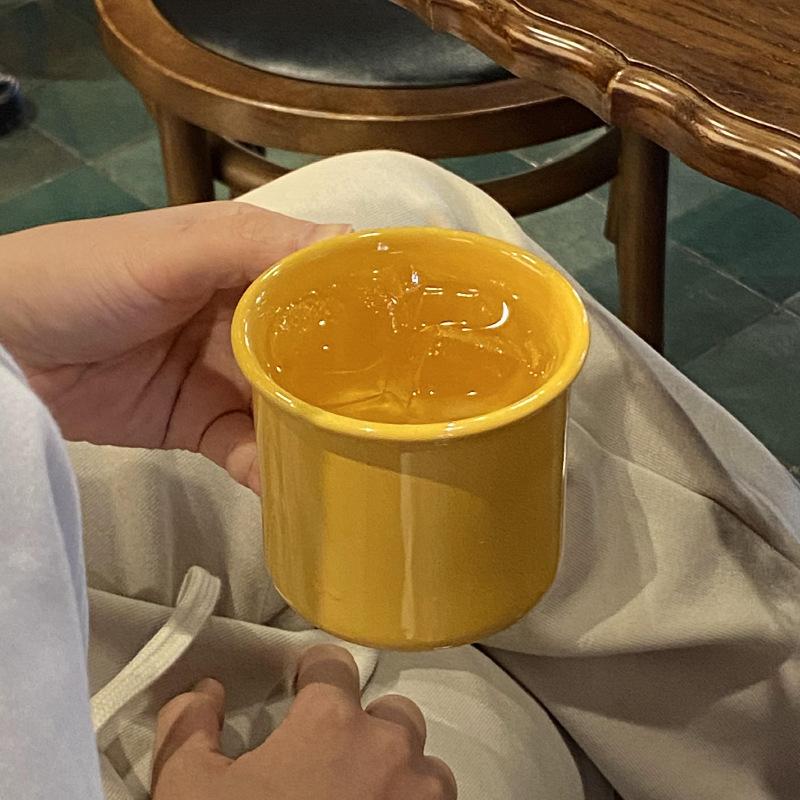 Homemade Niche Vitality Simple Lemon Yellow Premium Water Cup Coffee Cup Couple Gift Box