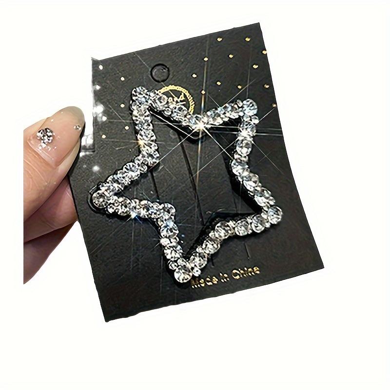 

1 шт. Блестящая декоративная заколка для волос в форме звезды, элегантная боковая заколка для волос, модная заколка для волос для женщин и для повседневного использования, подарок на Ид, Рамадан 1pc серебряный