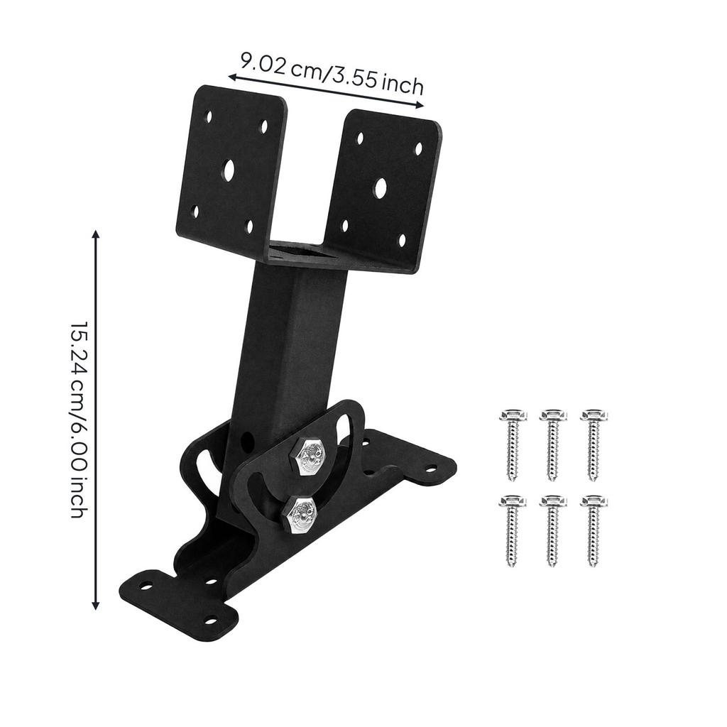 Heavy-Duty Metal Roofing-Mount Saddle Bracket -Coated Adjustable Angle