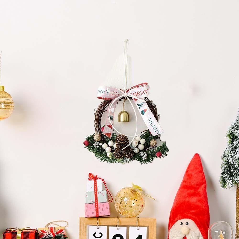 

Имитация шишки Рождественский венок Колокольчик Подвеска с бантом Рождественская гирлянда Новый год Style D