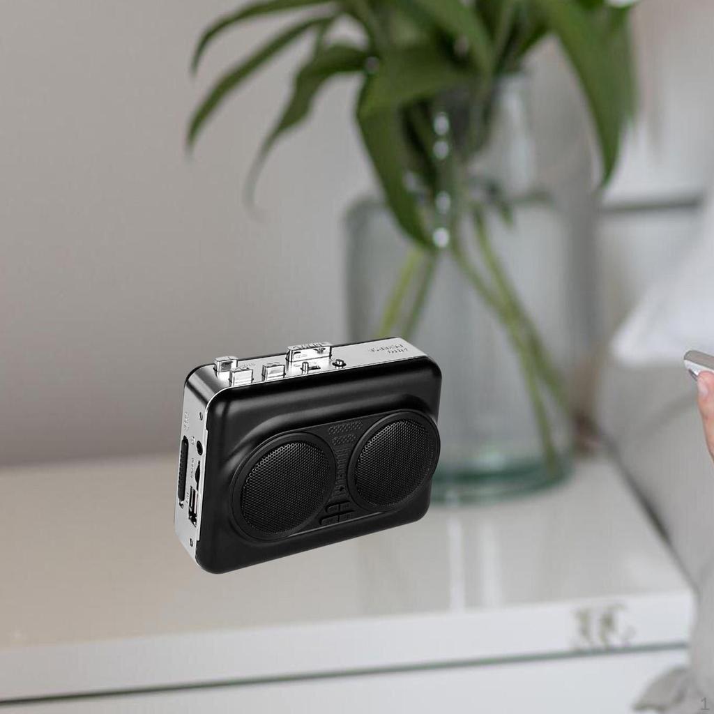 Cassette Player Stereo Double Speaker to MP3 Converter USB with Earphone Jack for Living
