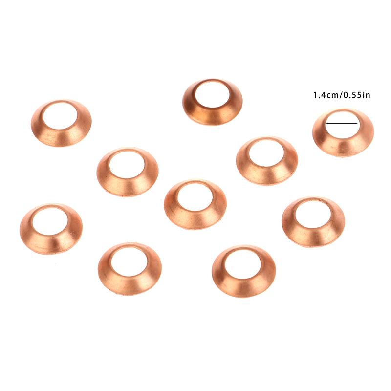 10 Pcs High Pressure Pipe Nest Copper Pad Cone Gasket For High Pressure Oil Tube Anti Oil Leaking Gasket