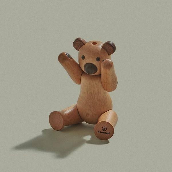 

Лесная звуковая деревянная кукла, деревянный медведь, разные цвета, популярные игрушки для корейских детей