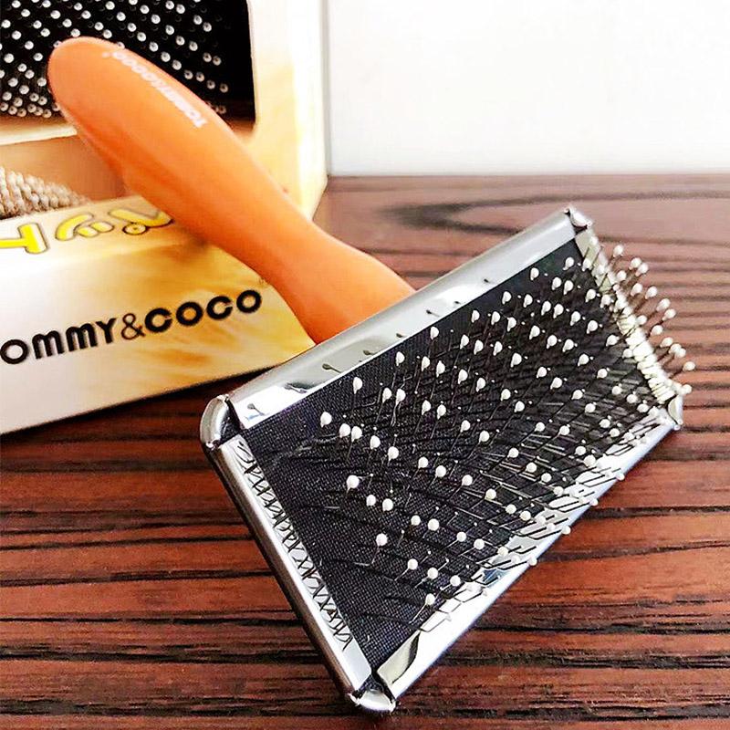 Dog Comb Solid Wood Brush Pet Hair Remover Dog Grooming Brush Cat Hair Knot Combs Comfortable Handle Dogs Comb Pet Accessories