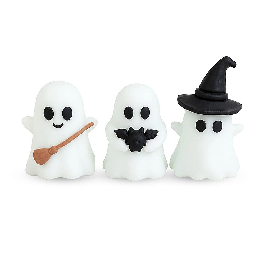 Xiaomi 3/6Pcs Halloween Mini Luminous Ghost Statue Ornament Glow In Dark Cute Spooky Table Decor For Handcraft Halloween Holiday