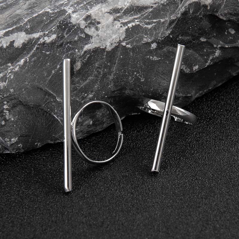 Simple Metal Geometric Line Open Rings for Women Punk Hip Hop Gold Color Irregular Adjustable Finger Rings Party Jewelry Gifts