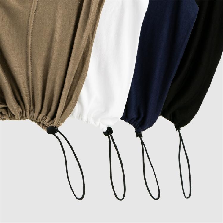 Commuters Friendly Turban Hat Adjustable Drawstring Head Cover Skull Hat for Women Mercerized Cotton Comfortable Headwrap