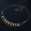 Rainbow Moonstone Necklace Gemstone Jewelry, Copper Electroformed Necklace, Adjustable Handmade Beautiful Jewelry Chain Necklace