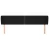 Maison Exclusive - Tête de lit avec oreilles Noir 183x23x78/88 cm Tissu