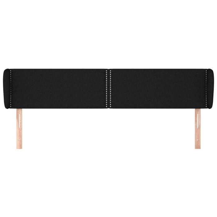 Maison Exclusive - Tête de lit avec oreilles Noir 183x23x78/88 cm Tissu