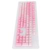 104 ks Vlastní krytky kláves Růžová Bílá PBT Neprůhledné Boční gravírování Povlak odpuzující olej Matné Ergonomické