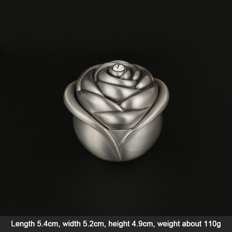 Rose Ring Box Home Ornaments Decoration Jewelry Box Metal Anti-Fall Marriage Proposal Retro Ring Box