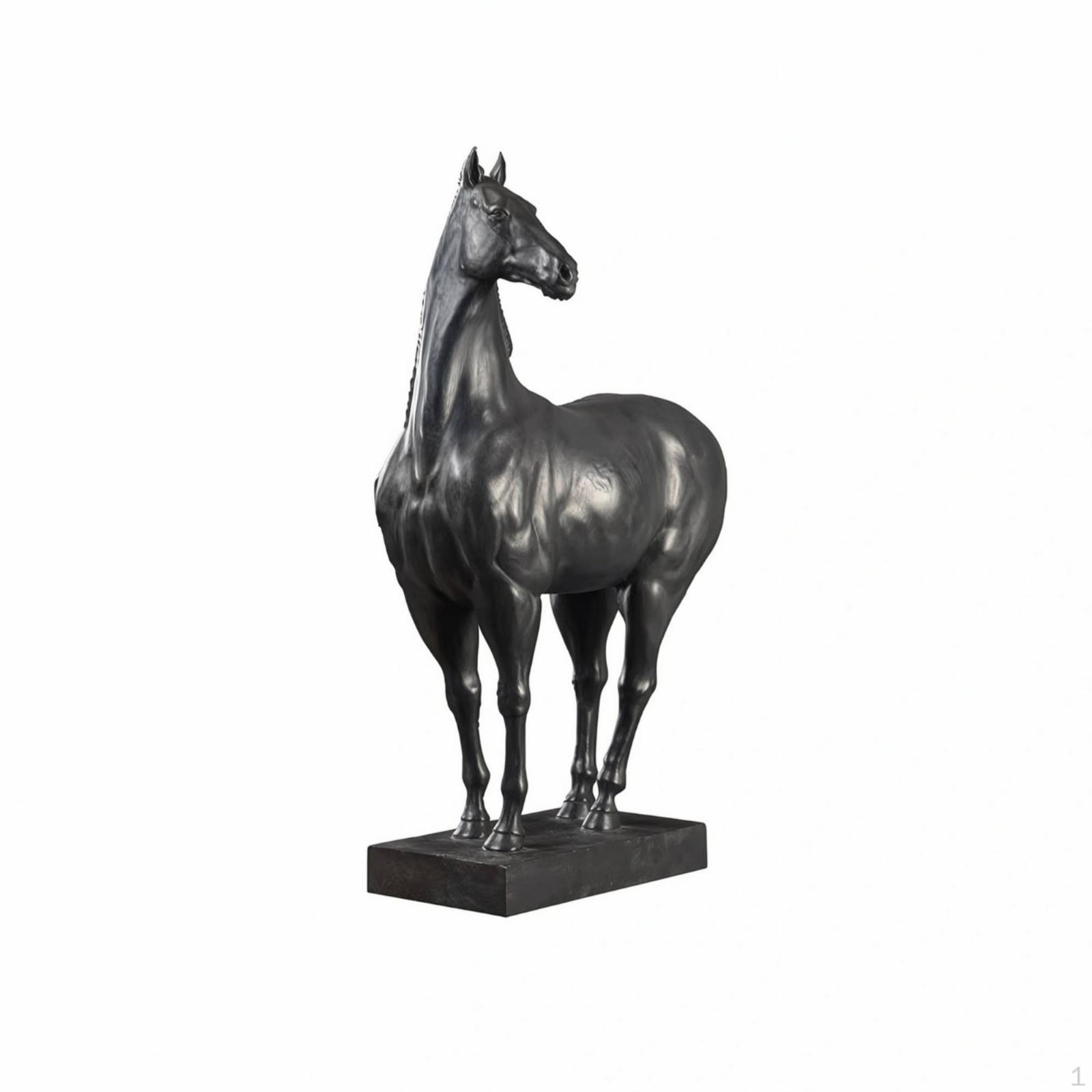Horse Statue with Base Realistic Art