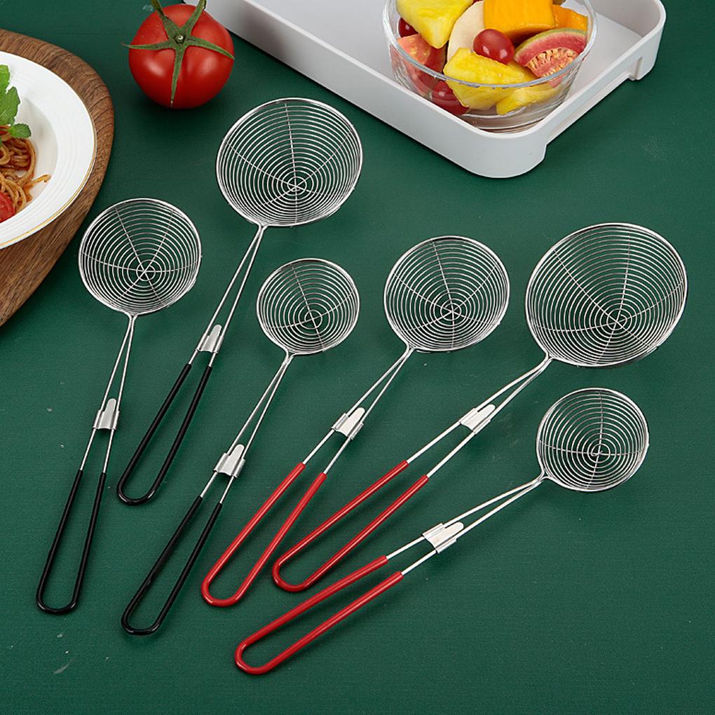 Skimmer Spoon Frying Vegetable Stainless Steel Strainer Scoop Nonslip Handle Cookware Cooking Tool Kitchen Accessories