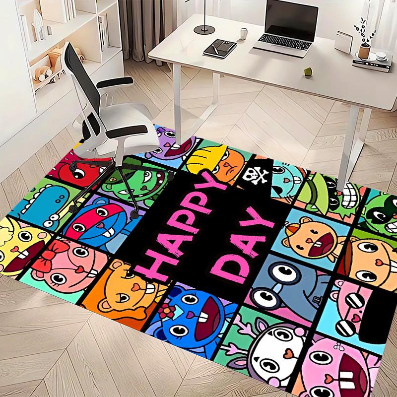 Happy Tree Friends2 Printed Absorbent Washable Carpet, Non-Slip Bathroom Mats, Kitchen Rugs, Yoga Mat,Living Room Entrance, Camping Picnic Rugs