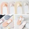1 Pair Thin Breathable Boat Socks Non-slip Shallow Mouth Invisible Short Sock Solid Color Traceless Ice Silk Socks for Summer