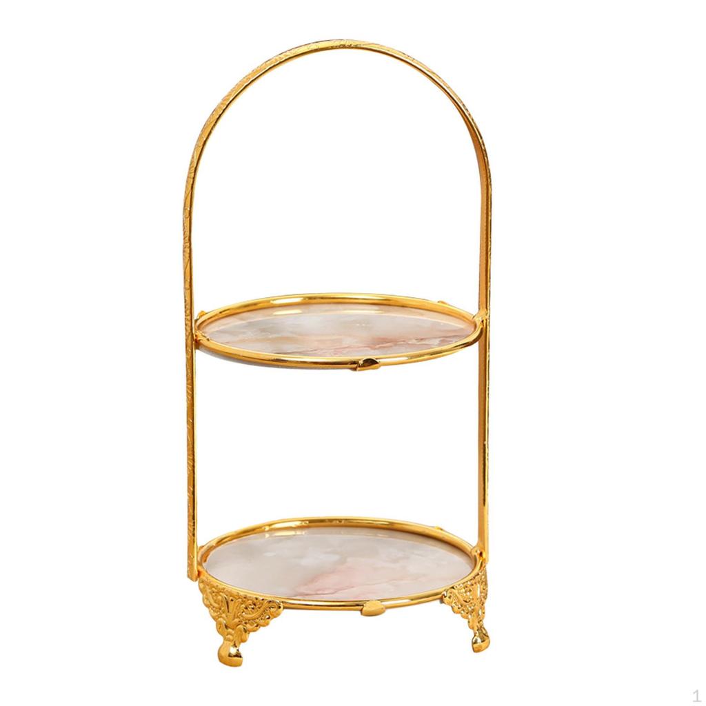 Cake Display Plate Serving Tray Luxury Stand Cupcake Holder for Anniversary Celebr Wedding