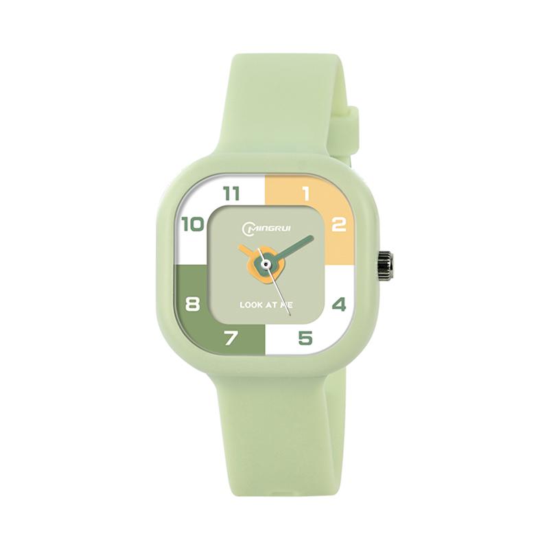 

UTHAI CA05 Женские квадратные часы Студенческие спортивные часы Корейская версия Простые 30М Водонепроницаемые Парные наручные часы Мужские часы