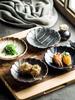Japanese Ceramic Leaf Design Small Dish for Snacks, Sauce, or Sushi